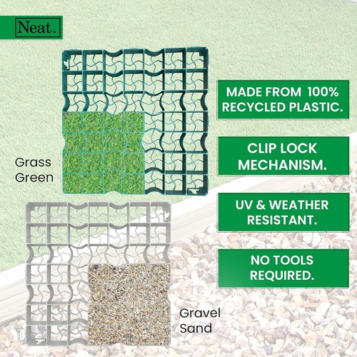 Gravel grass grid - gravel/grass, paver