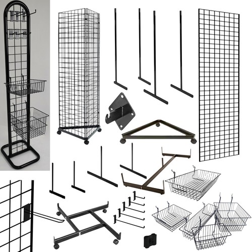 Black premium grid mesh - grid, panel