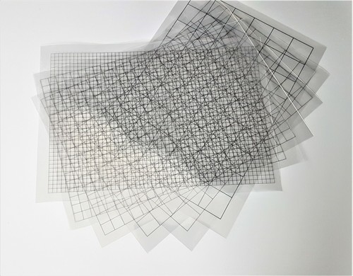 Clear grid scale sheet - clear, a4