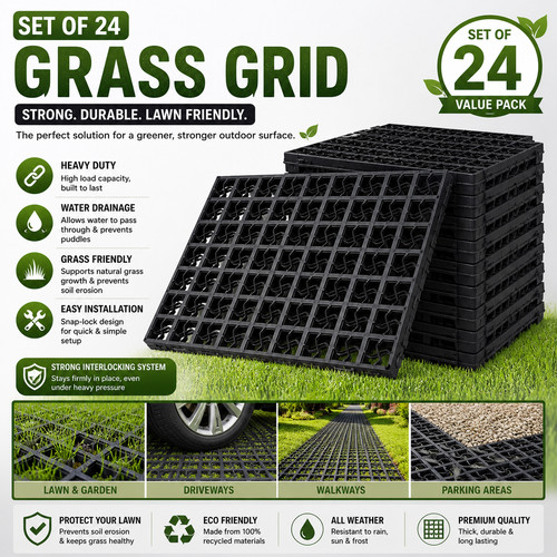 Set gravel grass - of, grid