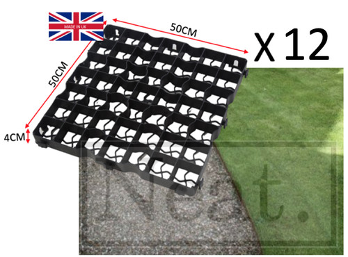 Gravel grass grid paver - 12, gravel/grass